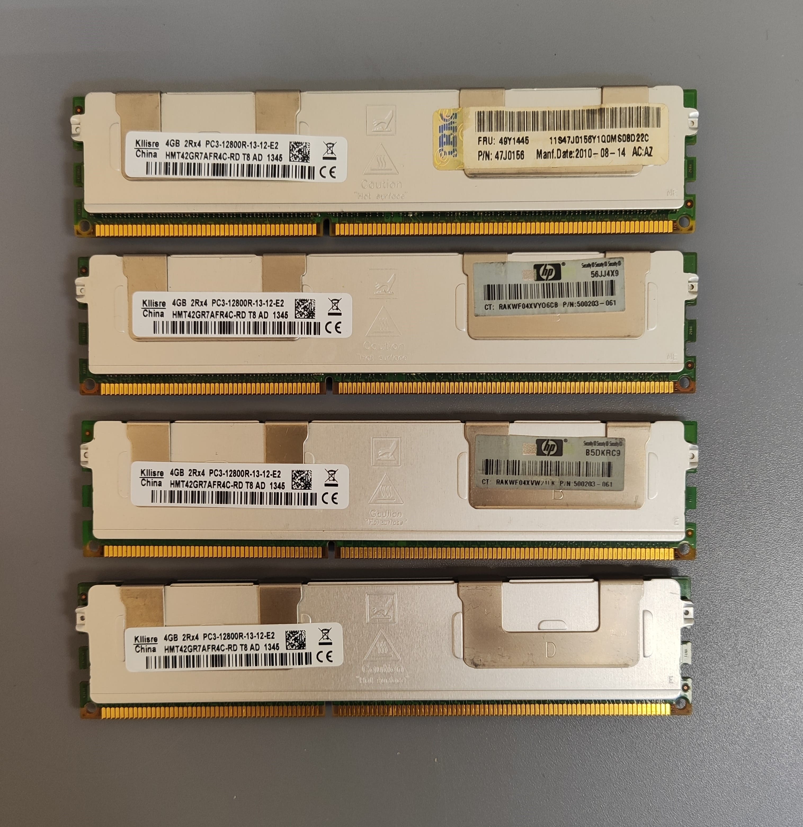 Комплект Серверной оперативной памяти DDR3 Kllisre 16GB 1600Mhz (4x4GB)