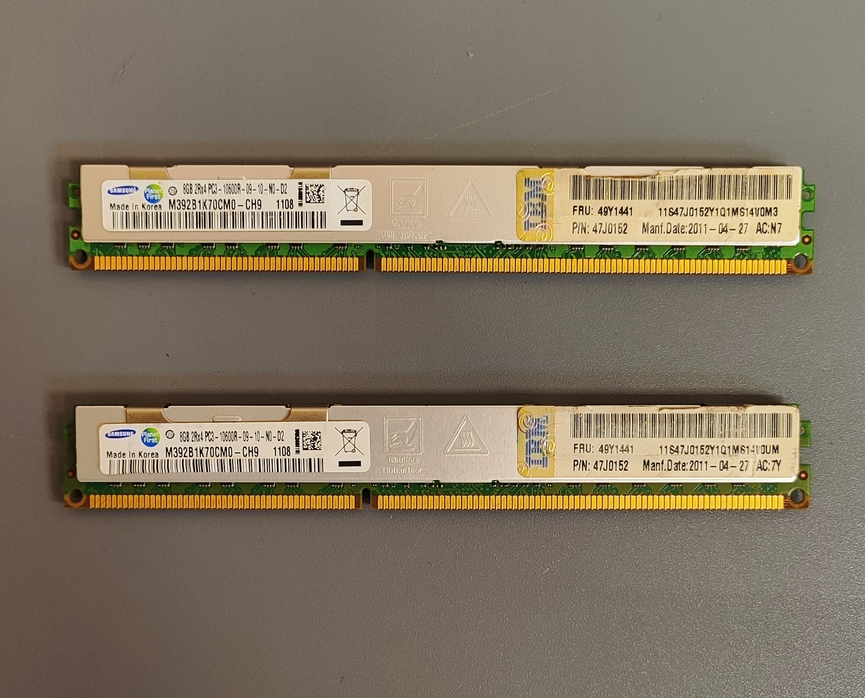 Комплект Серверной оперативной памяти DDR3 Samsung 16GB (2x8GB) 1333Mhz