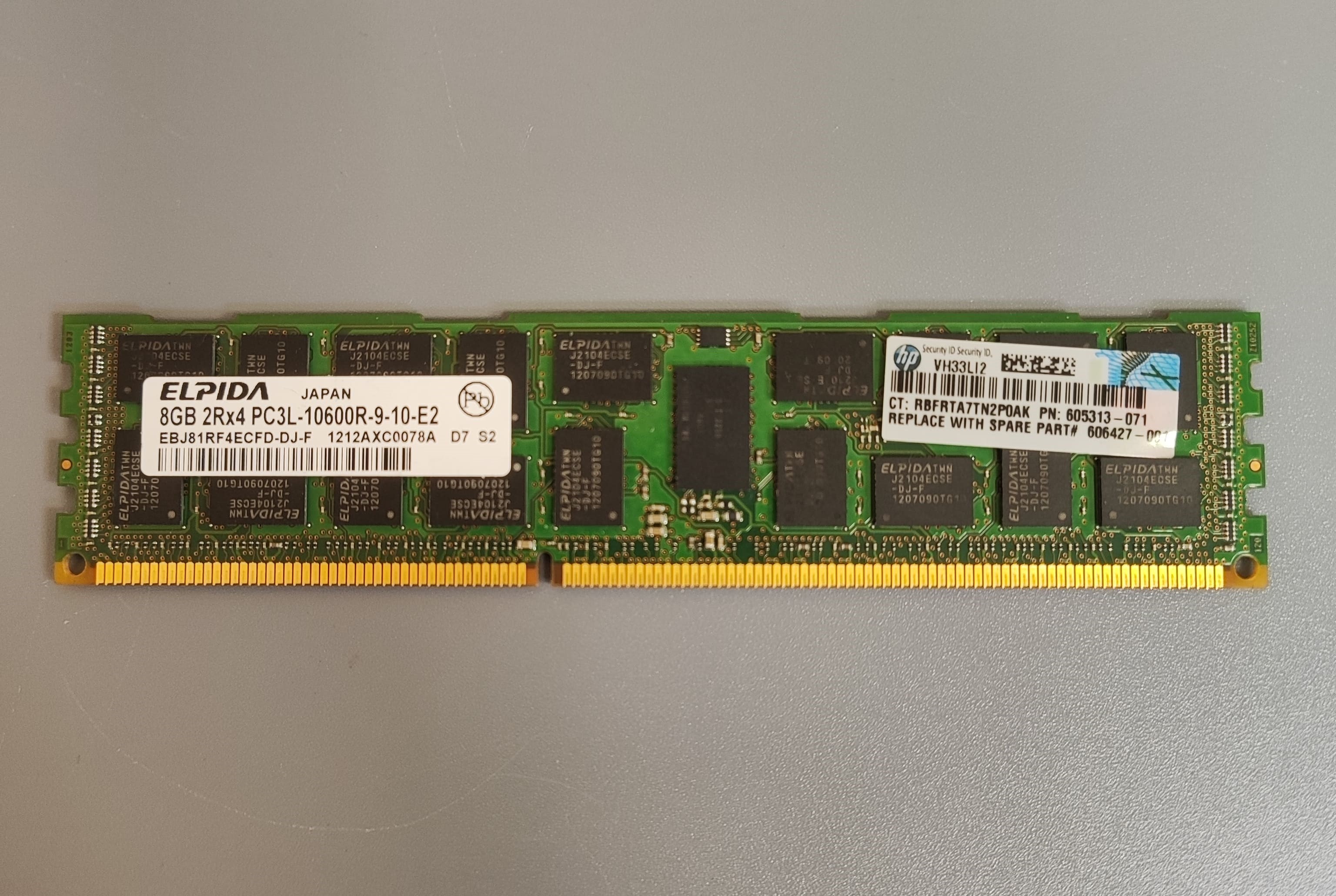 Оперативная память DDR3L ELPIDA 4GB PC3L-10600R ECC Registered