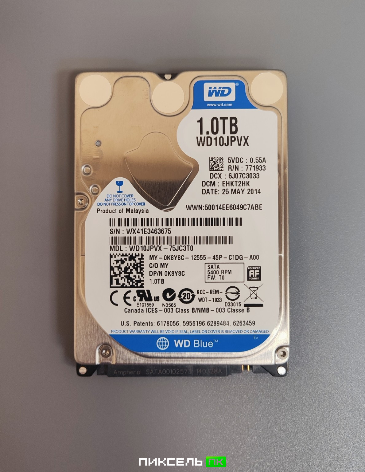 Накопитель Western Digital WD Blue WD10JPVX 1TB